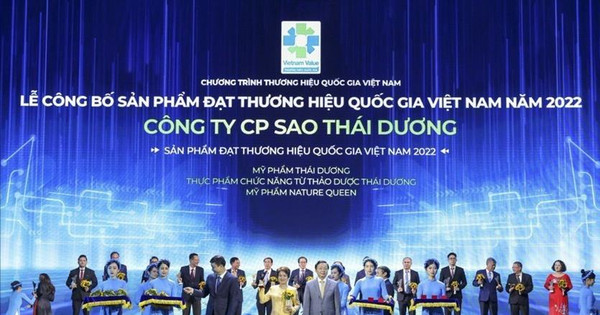 Sao Thái Dương đạt thương hiệu quốc gia năm 2022